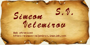 Simeon Velemirov vizit kartica